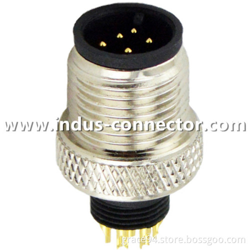 B code hot sale 2018 manufacturer provide M12 5 pole mold connector